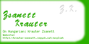 zsanett krauter business card